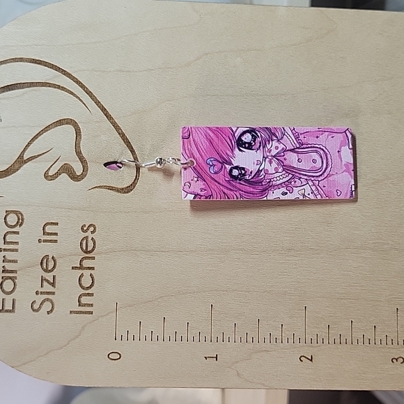 Anime Girl Drop Earrings - Picture 4 of 6